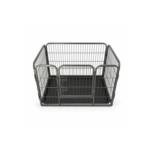 Four-Panel Pet Playpen with Tray