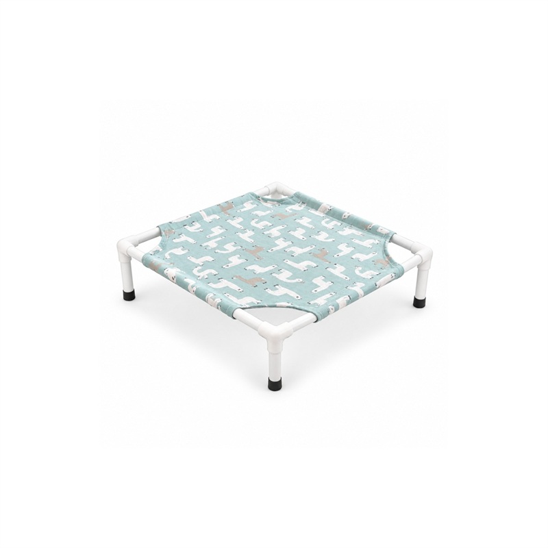 Elevated Pet Bed with Alpaca Print