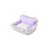 Floral Cat Bed with Ruffled Trim