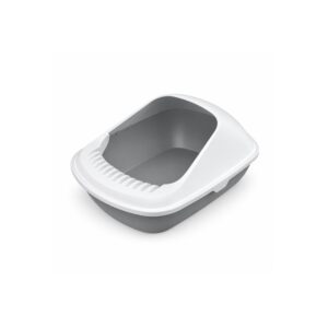 Large Open Cat Litter Box with Entry Step
