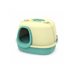 Hooded Cat Litter Box with Round Entry