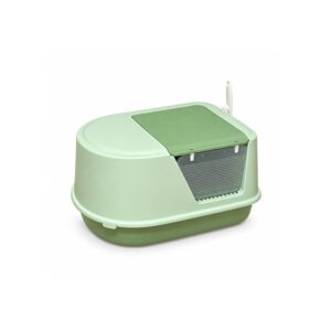 Low-Profile Hooded Cat Litter Box